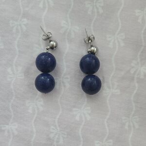 Elegant Blue Lapis Lazuli Earrings